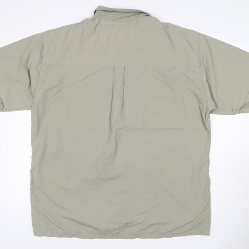 Sprayway Men’s Green L Outdoor Short Sleeve Button-Up Pocket Shirt