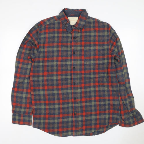 Weatherproof Vintage Men's Multicoloured L Plaid Flannel Button-Up Shirt