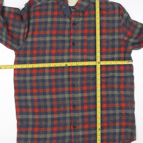 Weatherproof Vintage Men's Multicoloured L Plaid Flannel Button-Up Shirt