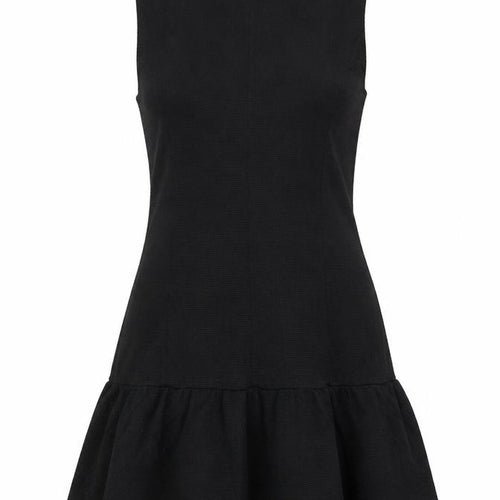 New Look Women’s Black UK 8 Ribbed Knit Skater Fit & Flare Mini Dress