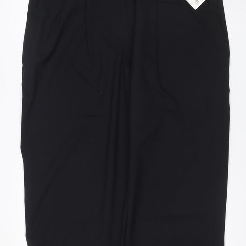 Marks and Spencer Women’s Black Size 18 Short Wool Blend Dress Trousers