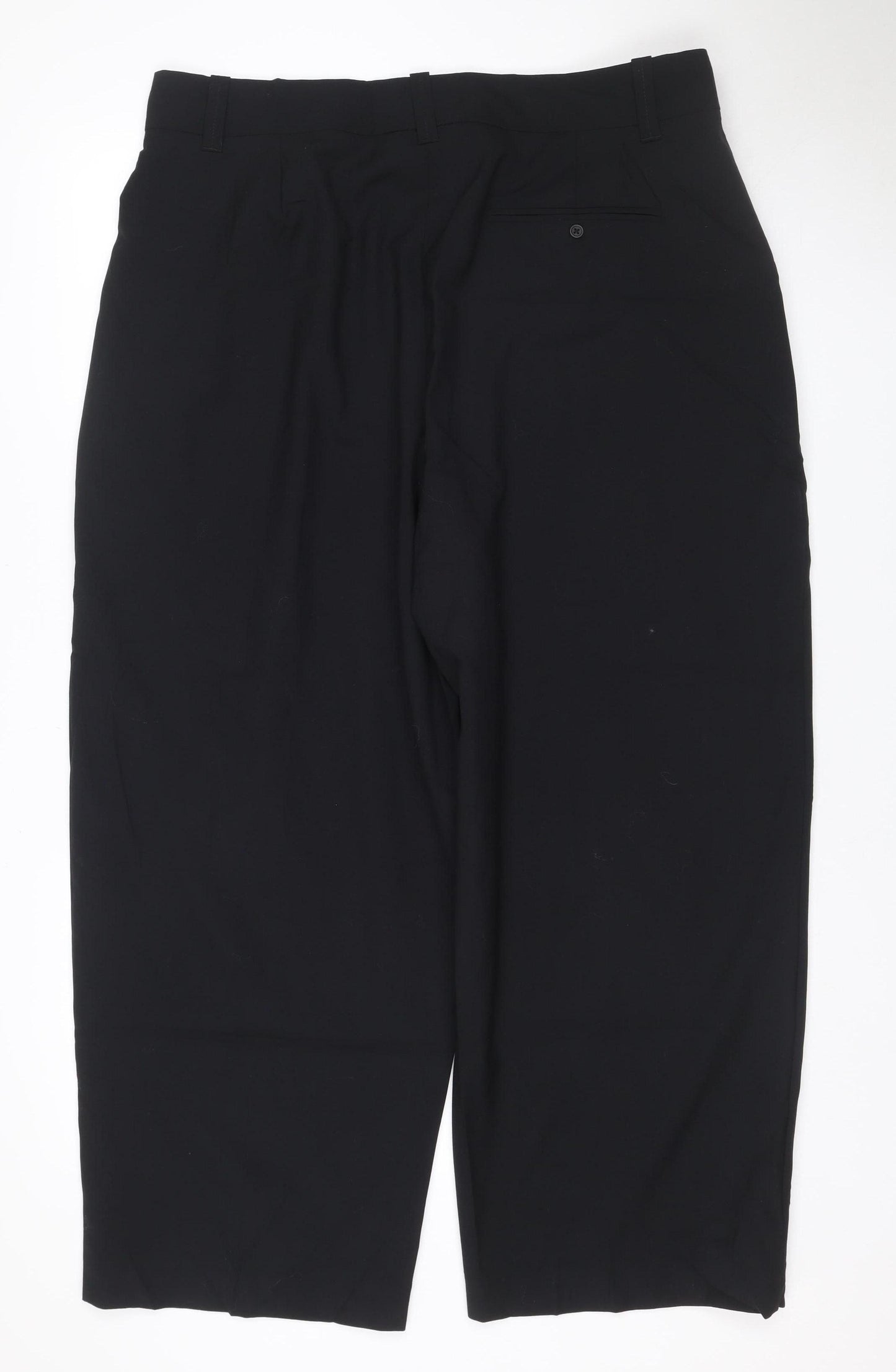 Marks and Spencer Women’s Black Size 18 Short Wool Blend Dress Trousers