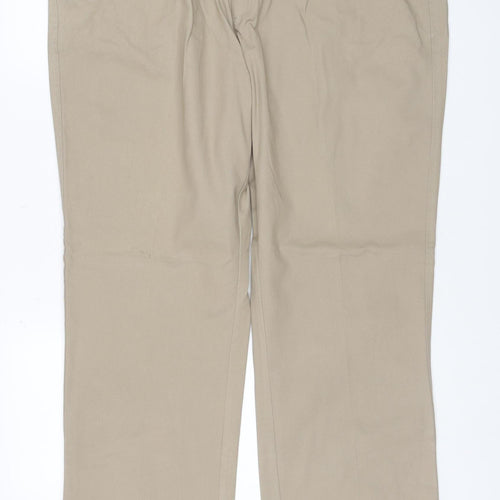 Cotton Traders Men’s Beige Size 40 Straight Cotton Trousers 31 Leg