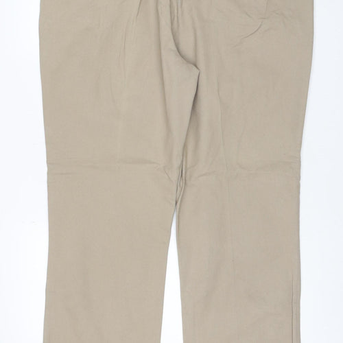 Cotton Traders Men’s Beige Size 40 Straight Cotton Trousers 31 Leg