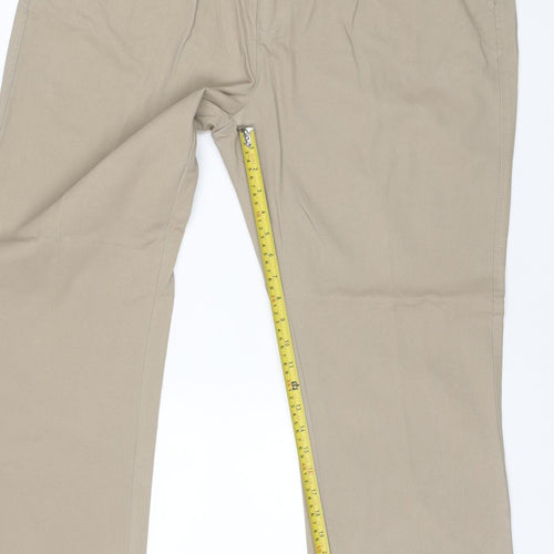 Cotton Traders Men’s Beige Size 40 Straight Cotton Trousers 31 Leg