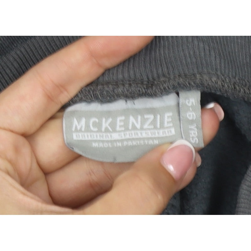McKenzie Boys Grey Jogger Sweatpants Age 5 Years Ribbed Cuffs