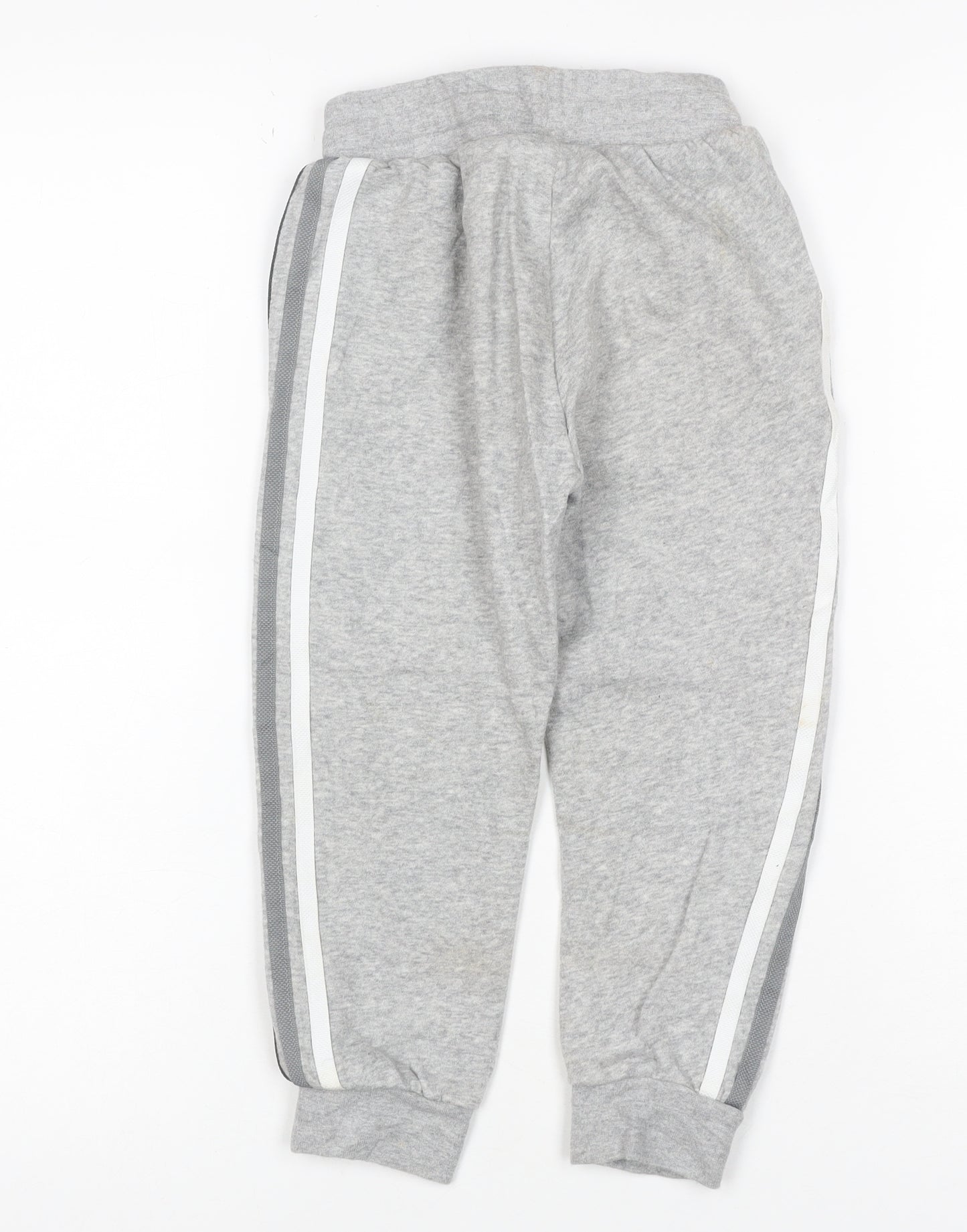 adidas Boys Grey 9-10 Years Jogger Track Pants Logo Side Stripe