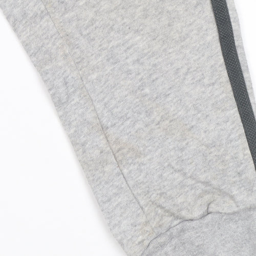 adidas Boys Grey 9-10 Years Jogger Track Pants Logo Side Stripe