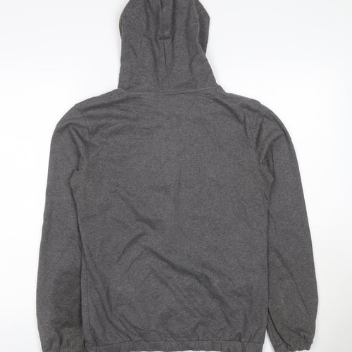 Lonsdale London Women’s Grey Pink Logo Full Zip Hoodie UK 10