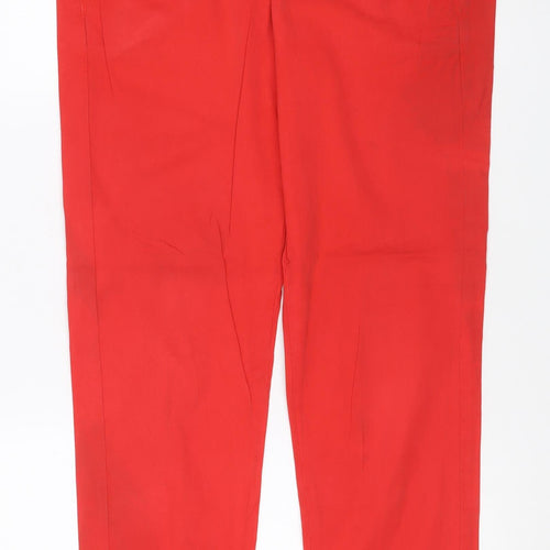 M&S Autograph Women’s Red UK 14 Cropped Stretch Cotton Trousers