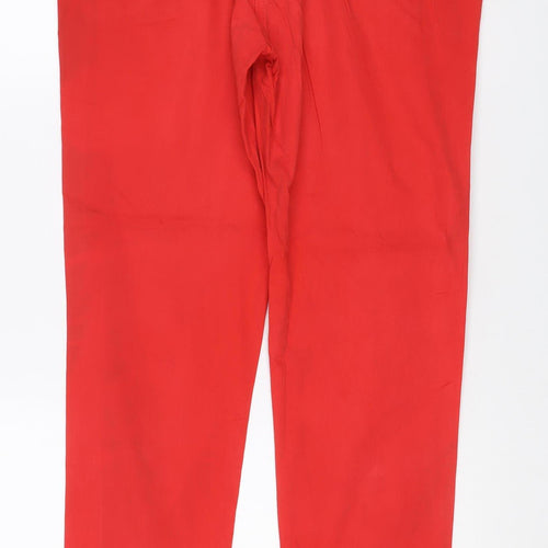 M&S Autograph Women’s Red UK 14 Cropped Stretch Cotton Trousers
