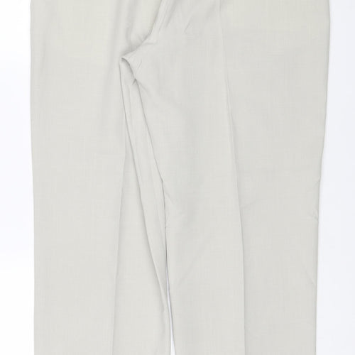 Farah Men's Beige 38W 29L Straight Flat Front Dress Trousers