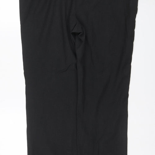 Marks and Spencer Women Black UK 18 Medium Straight Stretch Dress Trousers