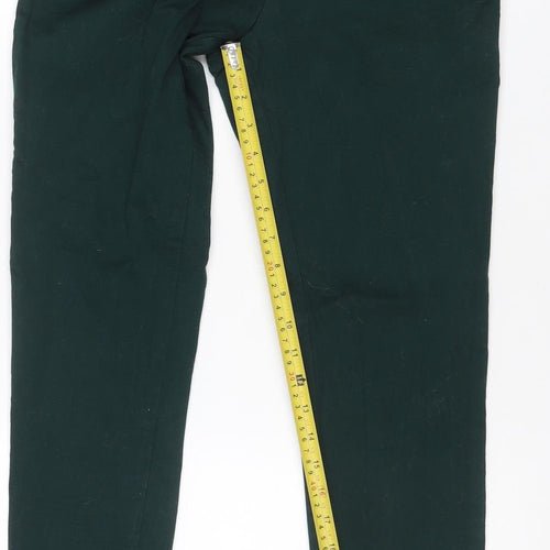 Please Eight Women’s Green UK 12 Slim Tapered Stretch Trousers