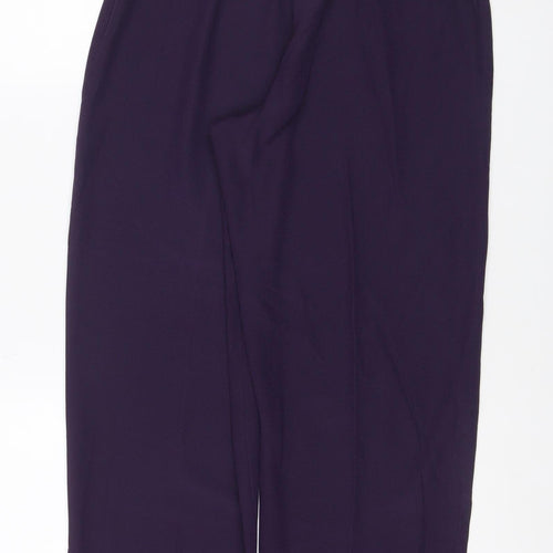 Jacques Vert Women Purple UK 12 Straight Leg Dress Trousers