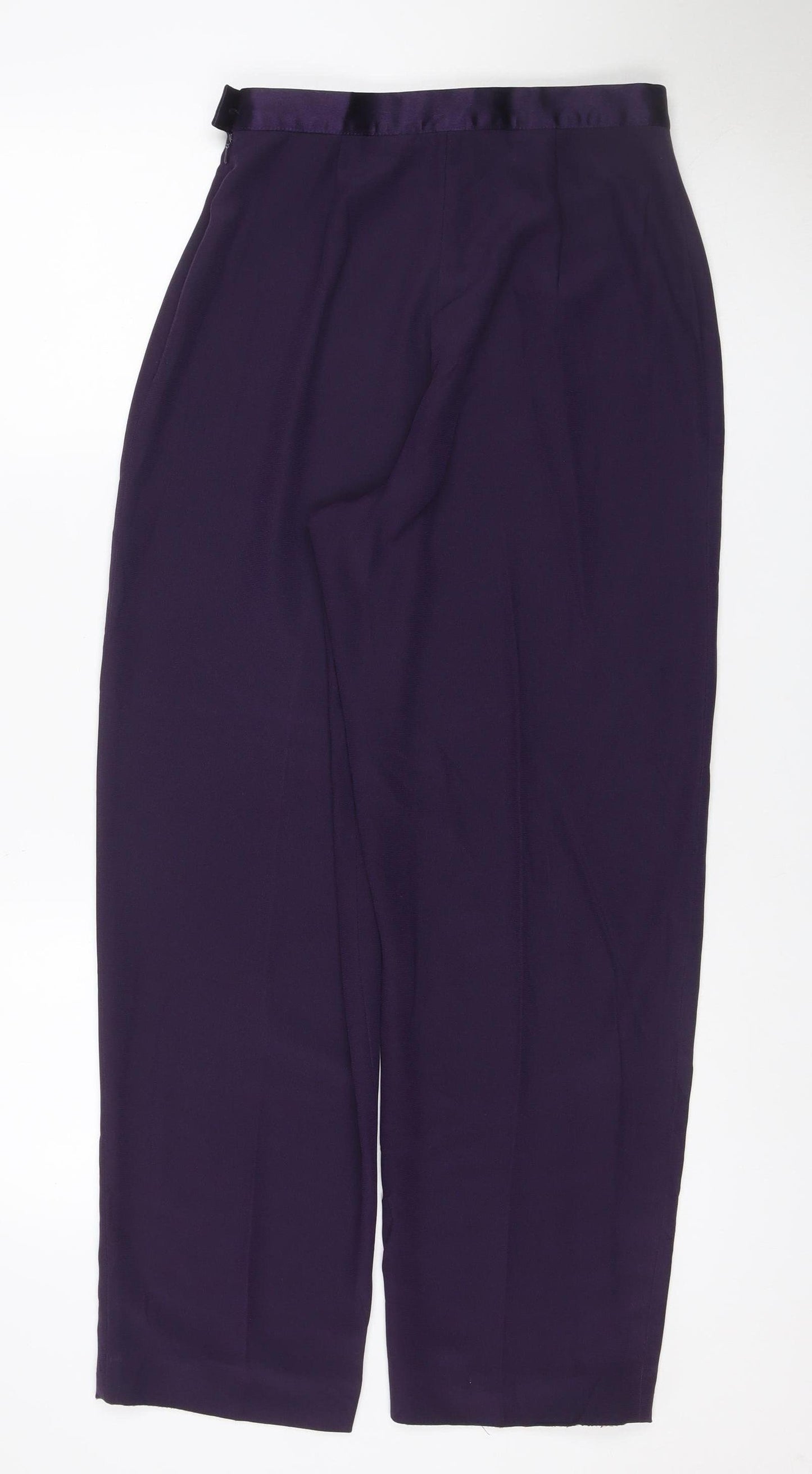 Jacques Vert Women Purple UK 12 Straight Leg Dress Trousers