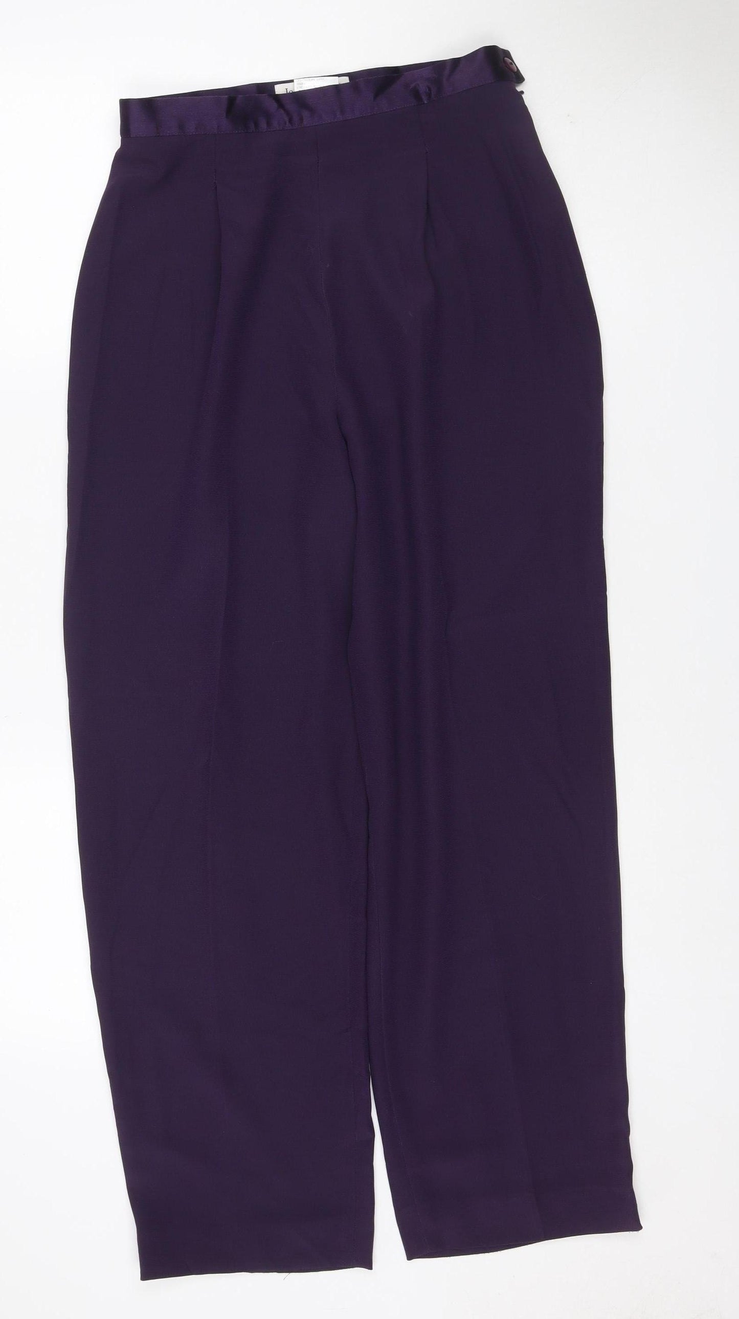 Jacques Vert Women Purple UK 12 Straight Leg Dress Trousers