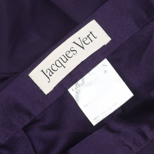 Jacques Vert Women Purple UK 12 Straight Leg Dress Trousers