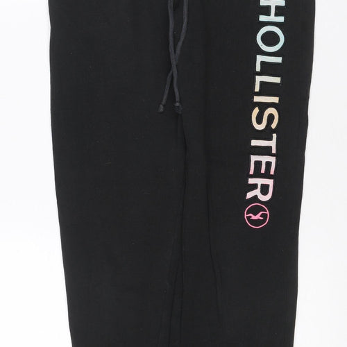 Hollister Women’s Black XS Jogger Sweatpants Drawstring Logo