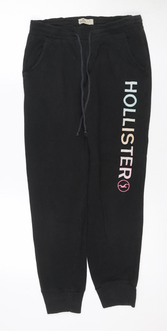 Hollister Women’s Black XS Jogger Sweatpants Drawstring Logo
