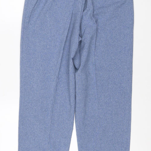 Classics Women Blue Size 14 Relaxed Tapered Drawstring Jogger Trousers