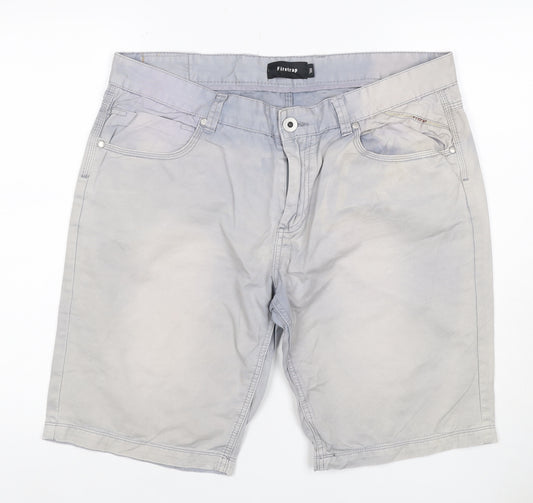 Firetrap Men’s Grey 2XL 100% Cotton 5-Pocket Denim Shorts