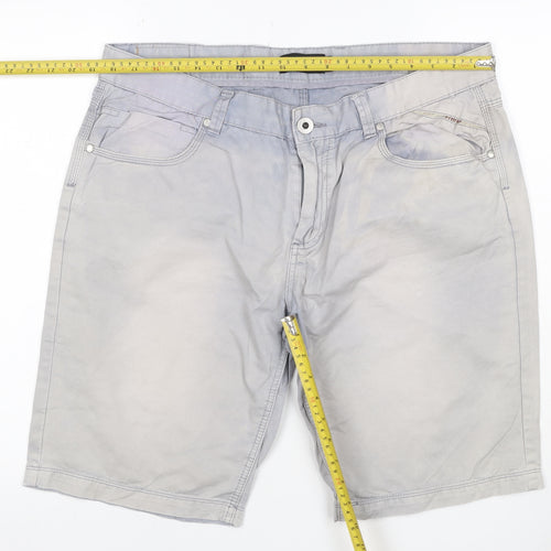 Firetrap Men’s Grey 2XL 100% Cotton 5-Pocket Denim Shorts
