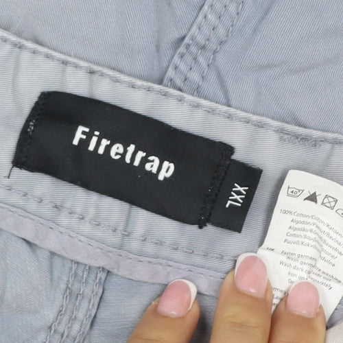 Firetrap Men’s Grey 2XL 100% Cotton 5-Pocket Denim Shorts