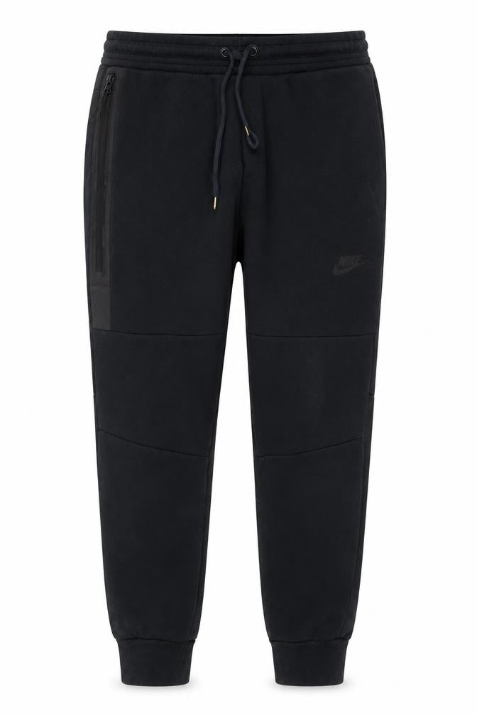 Nike Boys Black S Tech Fleece Jogger Trousers Drawstring Zip Pocket