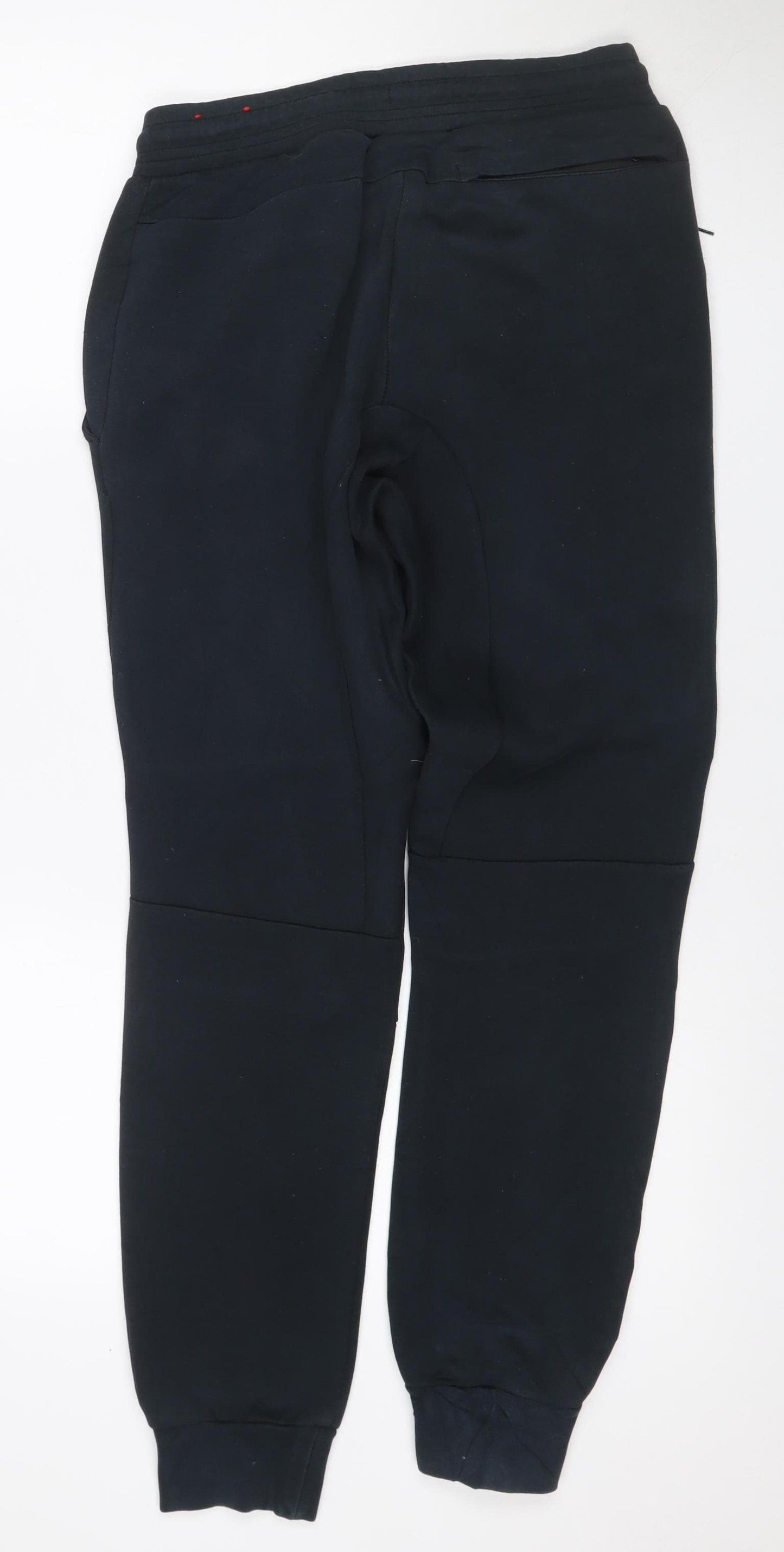 Nike Boys Black S Tech Fleece Jogger Trousers Drawstring Zip Pocket