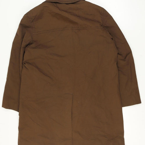 Imperial Paris Men’s Brown 52 Military Long Coat Faux Fur Lined