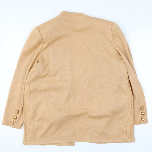 Medici Gill Harvey Women’s Beige UK 18 Cable Knit Open Cardigan