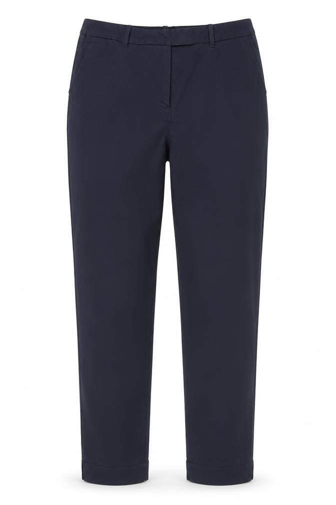 Front view of Marks & Spencer Women Blue UK 10 Regular Tapered Work Trousers