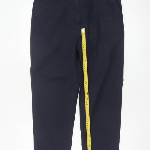 Marks and Spencer Women Blue UK 10 Regular Tapered Work Trousers