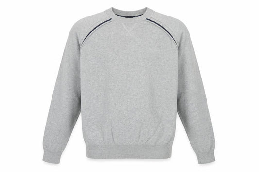Maison Cinqcent Sport Men Grey Cotton Crew Neck Pullover Jumper L