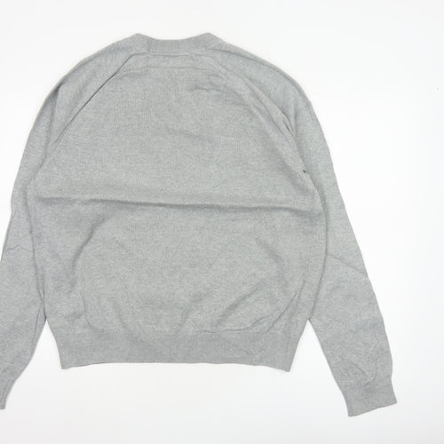 Maison Cinqcent Sport Men Grey Cotton Crew Neck Pullover Jumper L