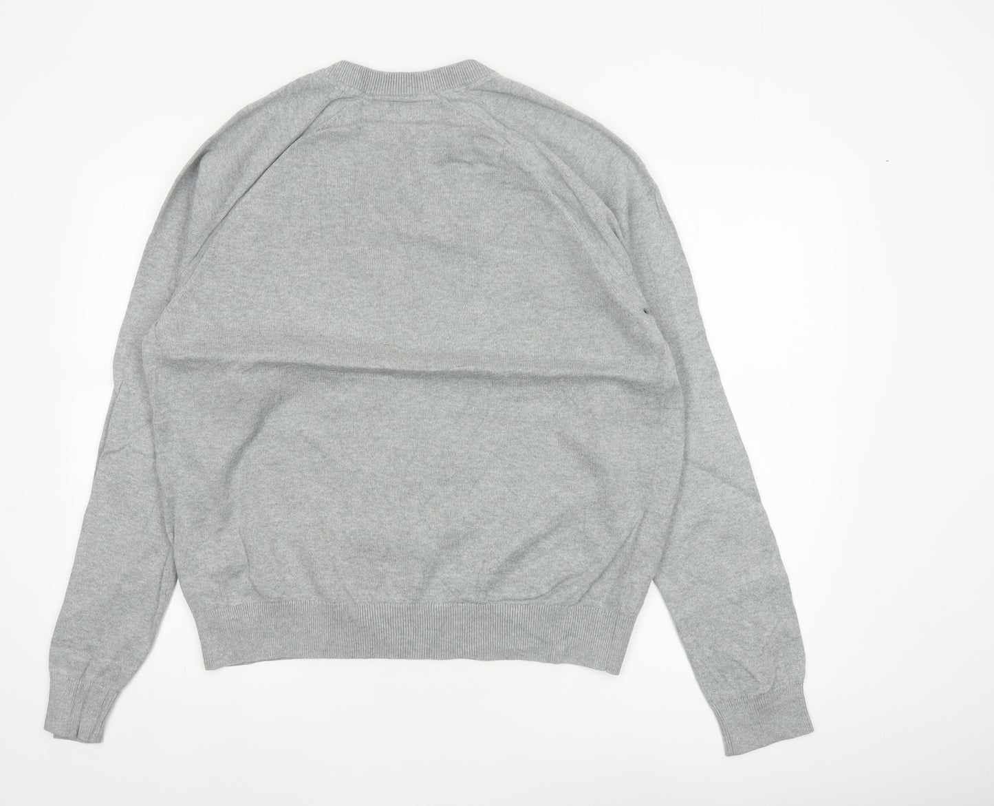 Maison Cinqcent Sport Men Grey Cotton Crew Neck Pullover Jumper L