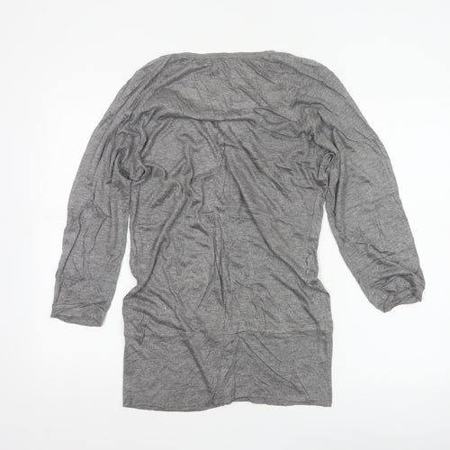 Vero Moda Women Grey M V-Neck Long Sleeve Lightweight Button Cardigan