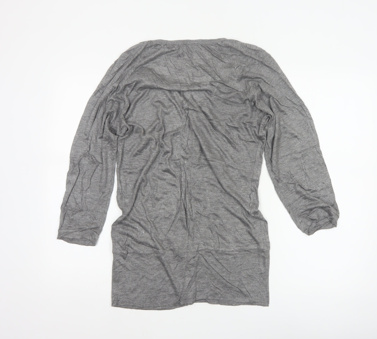 Vero Moda Women Grey M V-Neck Long Sleeve Lightweight Button Cardigan