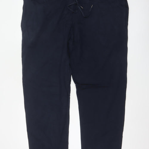 Marks and Spencer Men’s Navy Blue 2XL Regular Drawstring Trousers