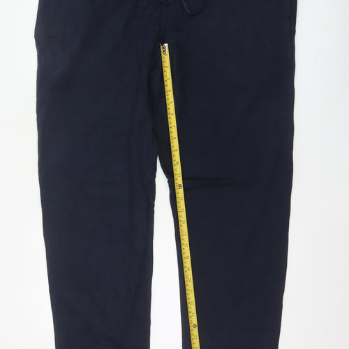 Marks and Spencer Men’s Navy Blue 2XL Regular Drawstring Trousers