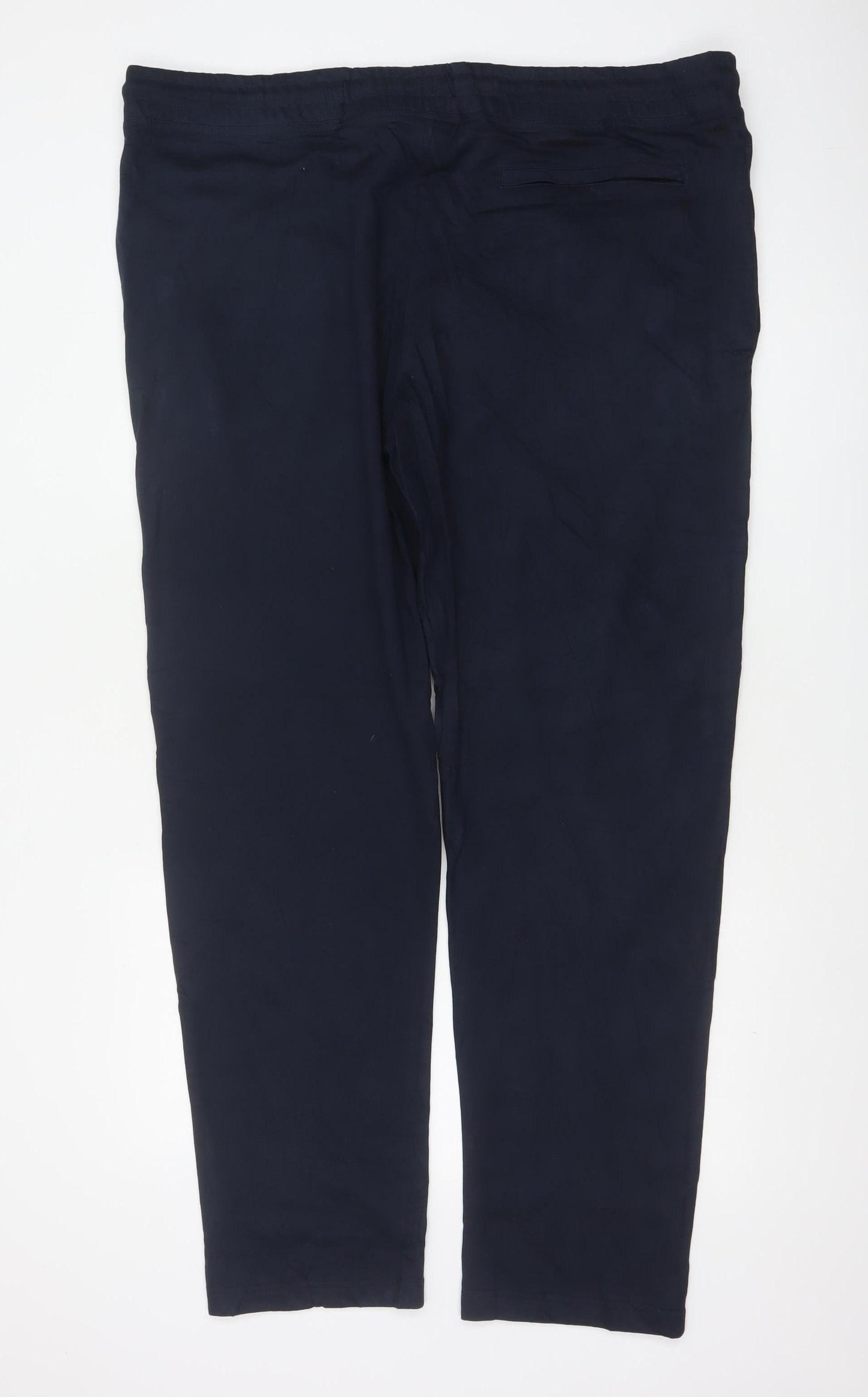 Marks and Spencer Men’s Navy Blue 2XL Regular Drawstring Trousers