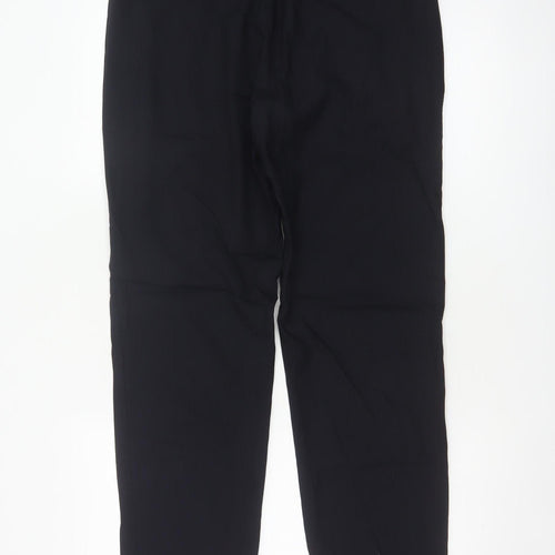 COS Women Black UK 20 100% Wool Tapered Tailored Trousers
