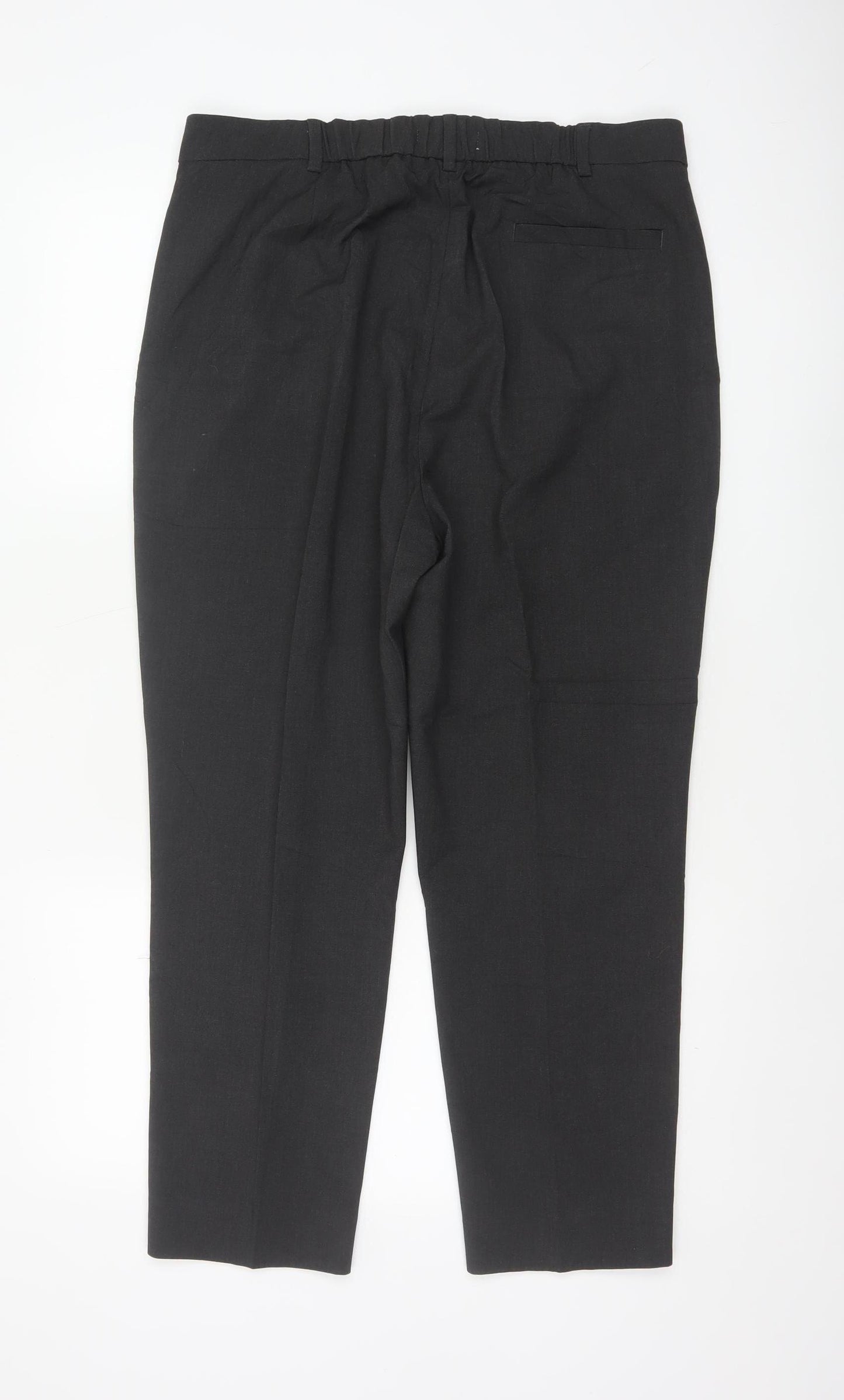 Marks and Spencer Women's Grey Size 14 Tapered Smart Trousers