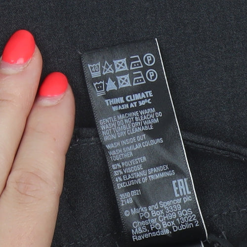 Marks and Spencer Women's Grey Size 14 Tapered Smart Trousers