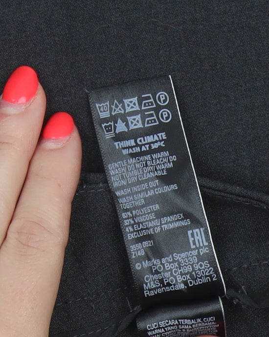 Marks and Spencer Women's Grey Size 14 Tapered Smart Trousers