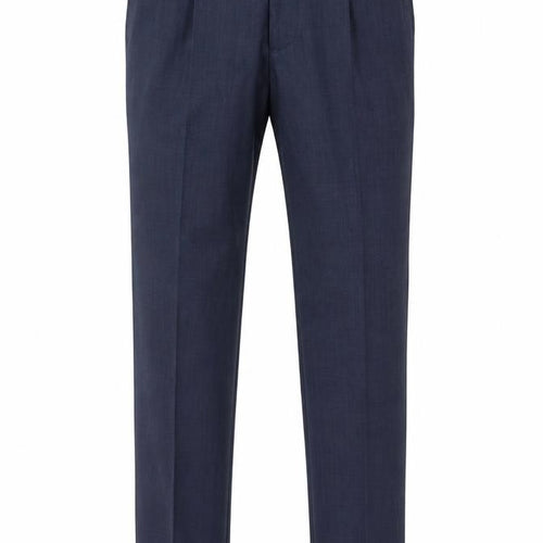 Marks & Spencer Men’s Blue 28 Slim Fit Wool Blend Dress Trousers