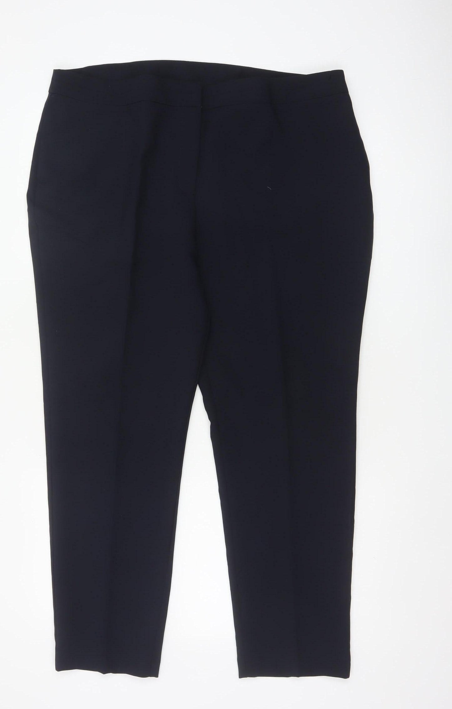 Bonmarché Women’s Navy Size 18 Tapered Smart Trousers Pockets