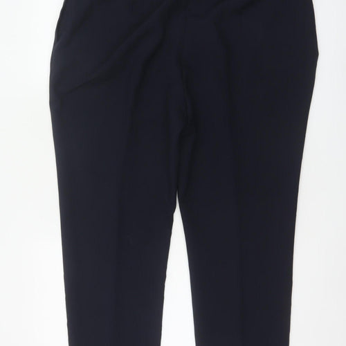 Bonmarché Women’s Navy Size 18 Tapered Smart Trousers Pockets