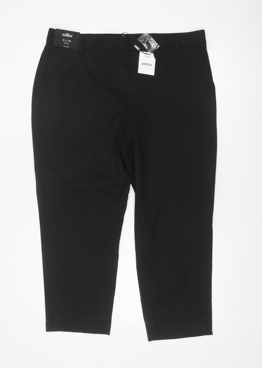 Next Women’s Black UK 18 Petite Slim Tailored Trousers 28in